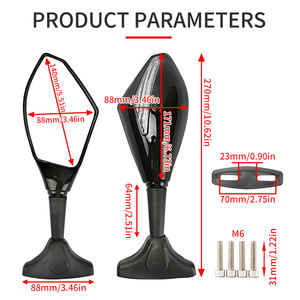 Vélo de <span class=keywords><strong>course</strong></span> accessoires universels rétroviseur latéral en plastique ABS rétroviseur réglable de moto avec clignotant LED - Product Image 2