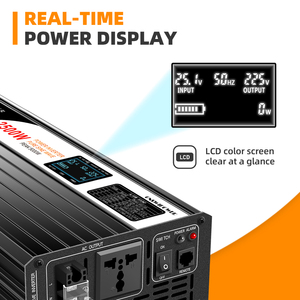 <span class=keywords><strong>Inverter</strong></span> Solare a Onda Sinusoidale Pura 2000W Personalizzabile, da 12V 24V 36V 48V 60V 72V 84V 96V 110V 220V <span class=keywords><strong>DC</strong></span> a 110V 120V 220V <span class=keywords><strong>240V</strong></span> <span class=keywords><strong>AC</strong></span> - Product Image 6