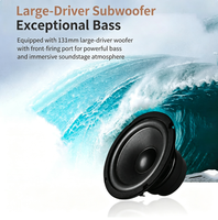 Haut-parleur de canal EDIFIER R206BT 34W avec caisson de basses DSP USB MP3, enceinte multimédia en bois pour ordinateur de bureau