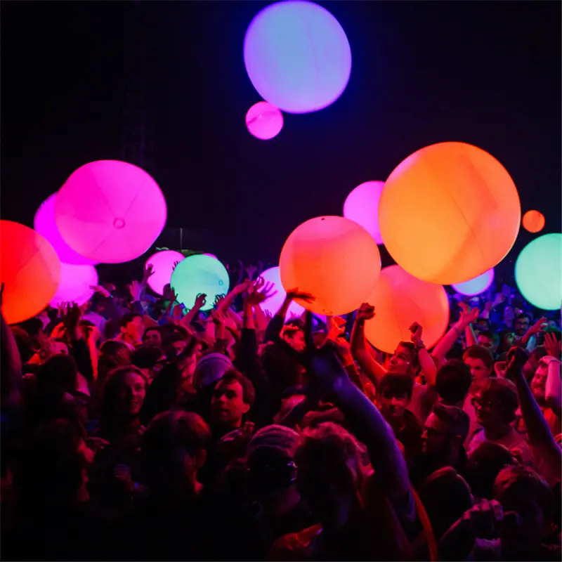 LED Floating Balls Colorful Fantastic Remote Controlled Party Supplies Outdoor Spin Soft PVC Light up Led Ball