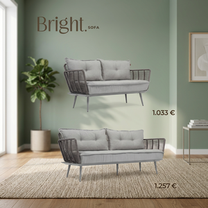 Outdoor Garden <b>Sofa</b> <b>Rattan</b> Patio Couch Cushioned Rope Woven Seating with Metal Legs for Balcony Terrace - Product Image 3