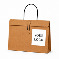Enveloppes blanches à cordon pour sacs de courses, rangement et présentation, avec logo personnalisable, fermeture à œillet et cordon, type boîte