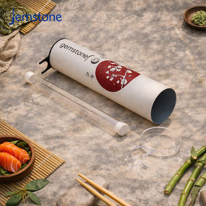 Envase de Cartón Impreso para Sushi con Botella Transparente para Salsa de Soya, Tubo de Papel de Grado Alimenticio para Rollos de Sushi - Product Image 3