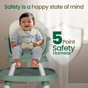 6 in 1 Foldable Portable Modern Plastic Baby High Chair with Safety Reading <b>Table</b> for School and Outdoor Use - Product Image 4