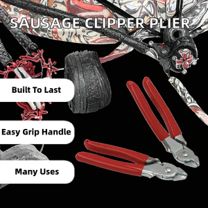 <span class=keywords><strong>Pince</strong></span> à saucisses manuelle en acier de qualité industrielle avec <span class=keywords><strong>pince</strong></span> à anneaux pour boyaux fibreux et outil d'assemblage de sacs à <span class=keywords><strong>viande</strong></span> - Product Image 2