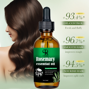 Huile de Romarin Biologique pour Cuir Chevelu Marque Blanche 50ml, Huile de Croissance Fortifiante, Nourrissante et Réparatrice pour Cheveux - Product Image 1