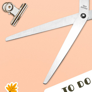 Pink Stainless Steel Scissors Straight Head 0176 Office Scissors For Home Paper Cutting Thread Trimming - Product Image 3