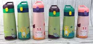 Termo Portátil de Doble Pared de 500ml con Tapa Rebotable y Pajita, Antiderrames y con Diseño Atractivo - Product Image 4