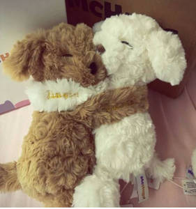 Cute Couple Hugging Dog <b>Stuffed</b> PP Cotton <b>Soft</b> Plush <b>Toys</b> Small Dog Dolls Kids Birthday Sleeping Pillow Valentine's Gift - Product Image 1