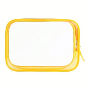 Customized <b>Transparent</b> Waterproof Make up <b>Bag</b> Portable PVC Plastic Cosmetic <b>Makeup</b> Zipper for Vacation Travel - Product Image 5