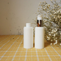 Sebagai bulat transparan putih 20ml 100ml dinding ganda botol semprot tanpa udara 10 ml