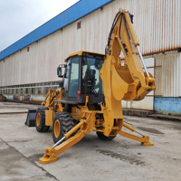 Pengiriman Gratis EURO5 Mesin Diesel EPA Backhoe Loader 4x4 Cina Mini Retroexcavadora Loader Bekas Backhoe Loader untuk Dijual