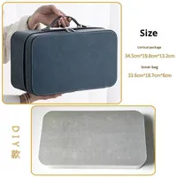 Nouvelle trousse de rangement portable en cuir pour service à thé d'extérieur, boîte de rangement pour théière, gaiwan, tasses à thé rapide et tasses de maître, style chinois
