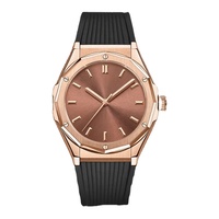 Montre de luxe pour homme avec tourbillon squelette, bracelet en acier inoxydable, boîtier en or rose, mouvement mécanique, aiguilles, qualité supérieure, style business