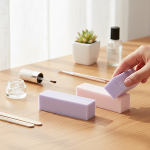 K Beauty Made Korea Professional Double-Sided 2pcs Nail Sanding <b>Block</b> Buffer Sponge Smoothing <b>Shaping</b> Polishing Natural Gel - Product Image 3