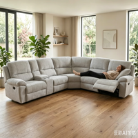 PUZE 2066 PU Canapé d'angle moderne Chesterfield tendance pour salon, ensemble de canapés rembourrés en tissu avec cadre en bois