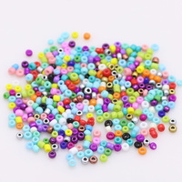 Perle ronde en verre 4/0/6/0 pour la fabrication de bijoux, objet de 2x4mm, perles pour Bracelets, bricolage, collier à breloques, fait à la main, pour femmes
