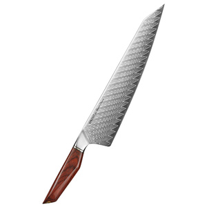 Cuchillo Bunka de 10 Pulgadas de Acero Damasco de la Marca XINZUO Starred Chef con Mango de Madera de Palisandro de Alta Calidad - Product Image 2