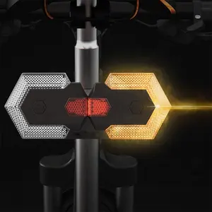 Superbsail bicicleta inteligente señal de giro ciclismo luz trasera inteligente USB bicicleta luz trasera Control remoto LED lámpara de advertencia