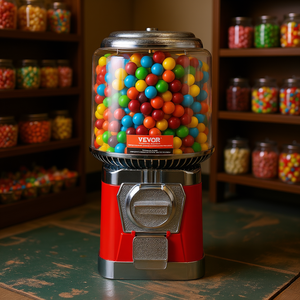 Máquina expendedora de chicles Vevor de 16 pulgadas, roja, operada con monedas, para dulces. - Product Image 2