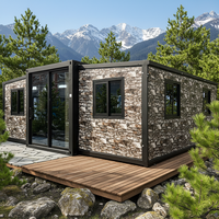 Maison préfabriquée modulaire de luxe sur mesure, conteneur d'expédition, hôtel, villa, salle de sport, cuisine contemporaine respirante en acier
