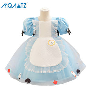 MQATZ gran oferta niños 3 años disfraz pequeña princesa vestido de fiesta Color azul chica película Cosplay para niñas - Product Image 1