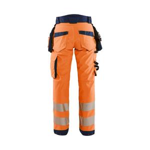 BLAKLADER - 711825135389D19 Women's <b>Hi</b>-<b>Vis</b> Softshell trousers <b>Orange</b>/Navy blue - EAN 7330509878057 <b>HI</b>-<b>VIS</b> WORKWEAR - Product Image 2