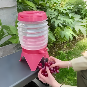 Thiết kế mới 3.5l 5.5L 7.5L 9.5l linh hoạt có thể gập lại PE nhựa nước trái cây Dispenser - Product Image 5