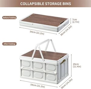 Dog Toy Basket with Handles Portable Stuff Organizer Outdoor Table Function Car Trunk RV Trip Picnic Storage Box - Product Image 5