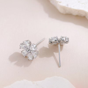 Nuevos Pendientes de Diamantes Cultivados en Laboratorio de Platino PT950, Joyería Fina de Lujo Romántica, Pendientes Finos de Diamantes de Laboratorio para Mujer, Juego de Pendientes - Product Image 3