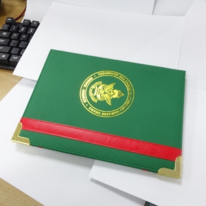 Tùy chỉnh sang trọng giấy chứng nhận thư mục A3 Faux PU da A4 14x17 tông giấy độ tốt nghiệp bằng tốt nghiệp bìa giấy chứng nhận chủ - Product Image 3