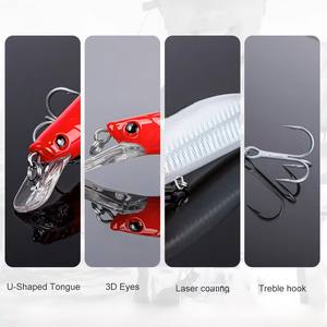 Hunthouse 90mm de largo de fundición Artificial señuelo duro Minnow Material ABS para River Lake Stream pesca OEM producto - Product Image 6