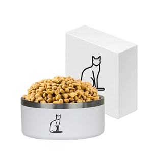 Kişiselleştirilmiş köpek maması kaseleri paslanmaz çelik kaymaz 18oz/32oz köpek maması kaseleri yalıtımlı köpek maması ve su yemekleri ile kauçuk alt - Product Image 5