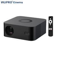 Version globale Wupro L007CM Mini projecteur LCD 300 ANSI Lumens Correction automatique Keystone 1080p 4k HD vidéo projecteur Android intelligent