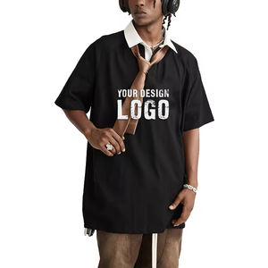 Camiseta de Hombre de Algodón Personalizada con MOQ Bajo, 270g, Cuello Polo en Color de Contraste, Camiseta Deportiva Informal de Manga Corta para Verano - Product Image 3