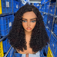 Peluca rizada Pixie lista para usar, cabello humano indio, sin pegamento, al por mayor, cabello natural con pelucas frontales de encaje completo HD para mujer