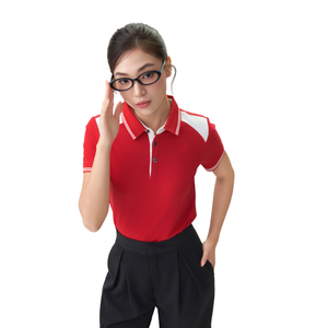 Camiseta Polo de dos tonos 95% poliéster 5% Spandex peso pesado transpirable duradero logotipo personalizado disponible envío rápido - Product Image 2