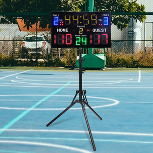 YIZHI <span class=keywords><strong>Tabellone</strong></span> Segnapunti Elettronico per Campo da Basket con Visibilità Chiara, Contatore Punti Digitale a LED con Timer e Supporto a Treppiede - Product Image 1