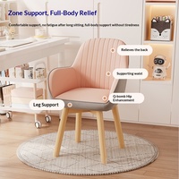 Chaise de bureau ergonomique avec accoudoirs pivotants et fixes pour la maison, le bureau, la chambre, l'étude, le dortoir