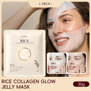 Masque en gelée au collagène de riz LAIKOU 30g, hydratation intense, peau lisse et éclatante, masque facial au riz fermenté - Product Image 1