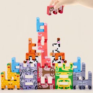 Nouveaux jouets éducatifs pour bébés : Puzzle en blocs de <span class=keywords><strong>bois</strong></span> 3D, jeu d'empilage éducatif, <span class=keywords><strong>cube</strong></span> d'équilibre - Product Image 2