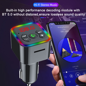 Pemancar FM mobil BT 5.0, kartu TF U Disk pemutaran 3,1 A USB ganda pengisi daya Cepat Handsfree MP3 pemutar musik 3 dalam 1 pengisi daya - Product Image 4