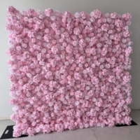 Panel de Fondo de Pared de Flores de Seda Azul y Blanca de Alta Densidad de 8 pies, para Bodas Románticas, Fotografía, Eventos, Decoración de Paredes de Hoteles