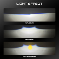 Nouveaux phares LED à lentille bi-projecteur laser haute puissance 3 pouces, faisceau haut/bas, ajustement universel