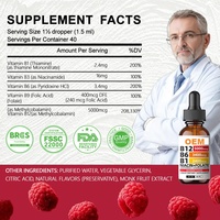 Complément alimentaire liquide oral OEM pour adultes, acide folique, vitamine B12, complexe de vitamines B, 60 ml, améliore la mémoire, l'immunité, favorise le sommeil