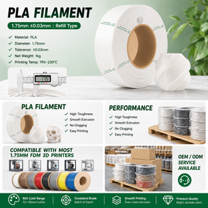 Filament d'impression 3D <span class=keywords><strong>R3D</strong></span> PETG Bambu Green haute vitesse, recharges 1KG 1.75mm, tolérance 0.02mm, température d'impression 240°C, compatible BambuLab - Product Image 3