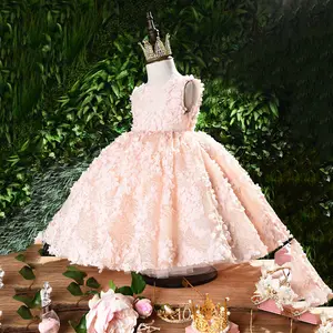Corset Mesh Princess Skirt V-neck Girls Dresses Cake Skirt Vest Style Girls Dresses For Party