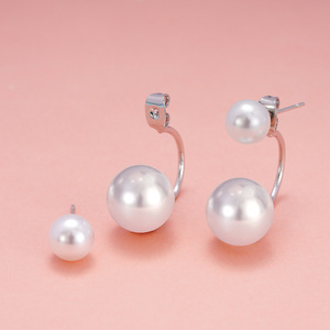 Orecchini Minimalisti con Perle Finte Stile Coreano Eleganti Orecchini a Perno per Donna Uso Quotidiano Regalo - Product Image 4