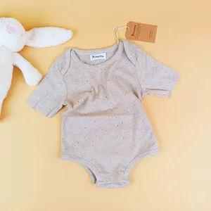 Pinuotu Toddler Custom Boy Girl Kids Summer Sprinkle Cotton Striped Baby Romper Bodysuit Cute Rib Newborn Onesie Clothes