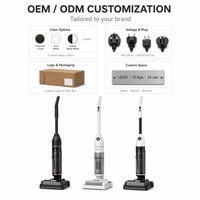 Wireless Floor Washer 120W Brushless Motor 2600mAh Lithium Battery All in One Wet Dry Vacuum Cleaner Self Clean Household German